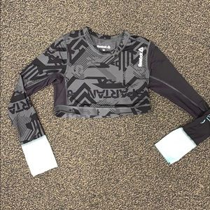 Spartan Reebok long sleeve crop top